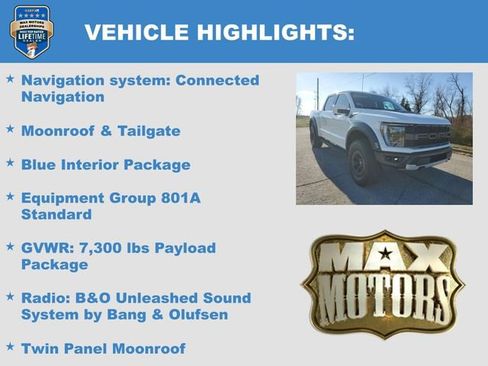Used 2023 Ford F150 Raptor w/ Blue Interior Package AWD/4WD image 6