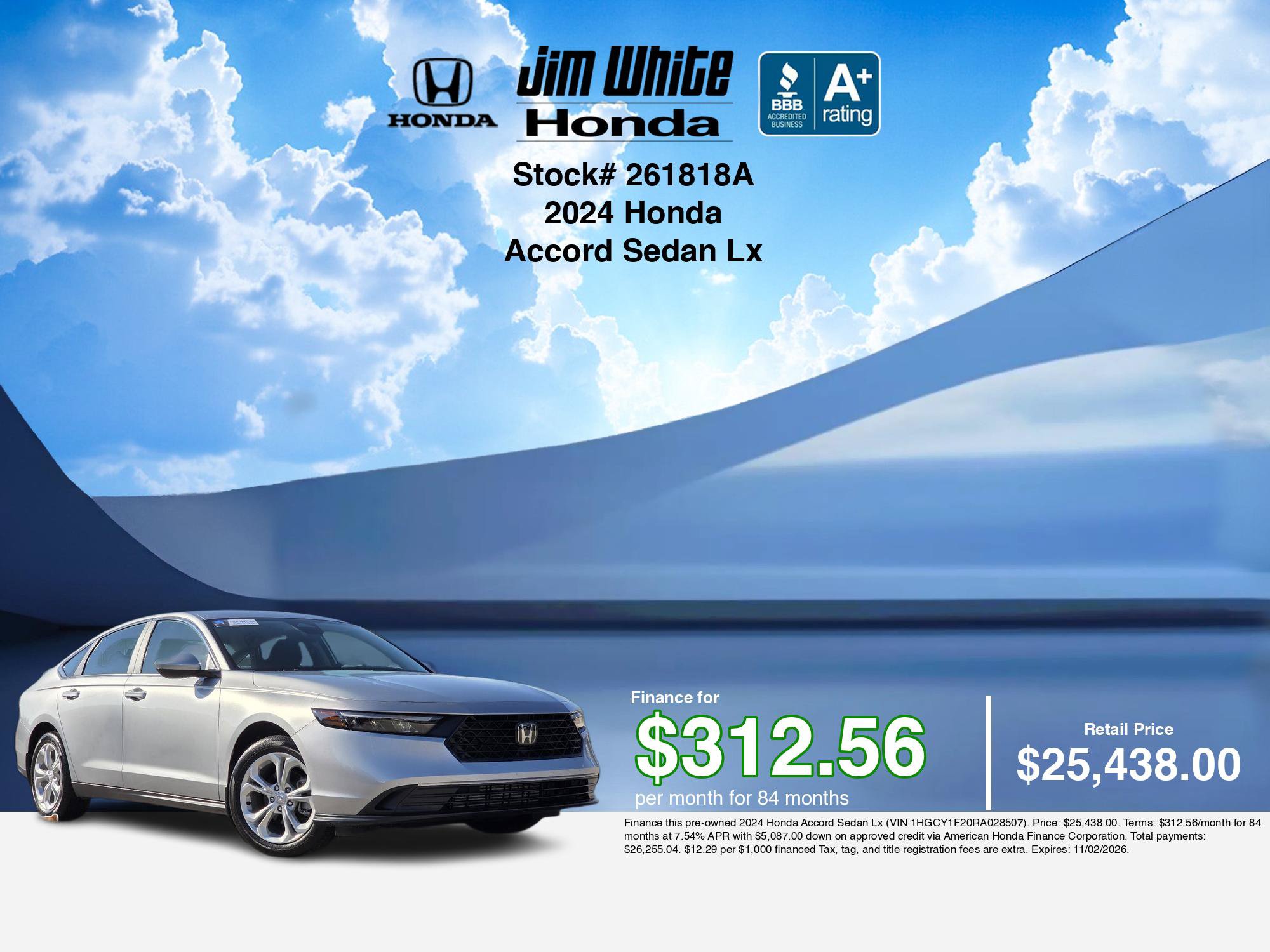 Certified 2024 Honda Accord LX image 5