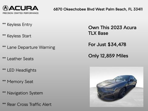 Certified 2023 Acura TLX w/ A-SPEC Package FWD image 14