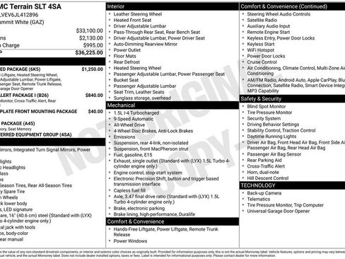 Used 2018 GMC Terrain SLT w/ Preferred Package AWD/4WD image 9