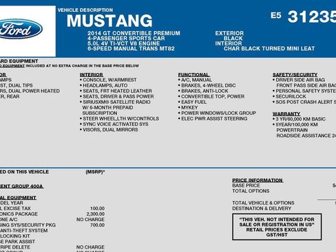 Used 2014 Ford Mustang GT w/ Electronics Package RWD image 3