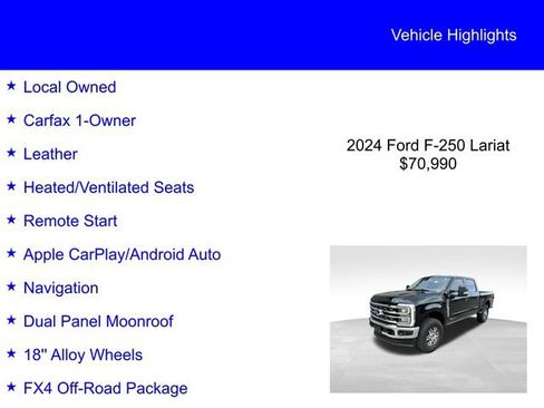 Used 2024 Ford F250 Lariat w/ Lariat Ultimate Package AWD/4WD image 2
