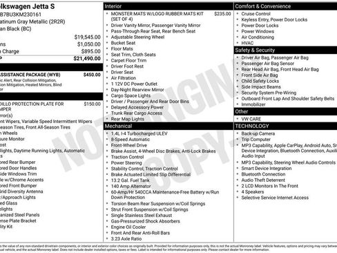 Used 2019 Volkswagen Jetta S w/ Driver Assistance Package FWD image 6