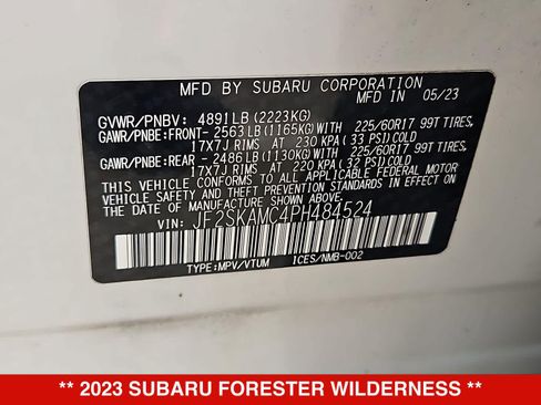 Used 2023 Subaru Forester Wilderness w/ Wilderness Package AWD/4WD image 39