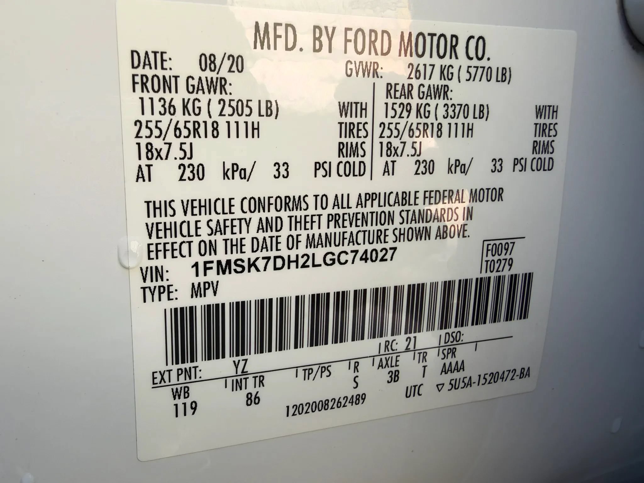 Used 2020 Ford Explorer XLT RWD image 25