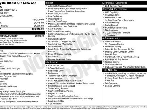 Used 2016 Toyota Tundra SR5 w/ SR5 Upgrade Package RWD image 4