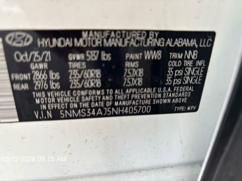Used 2022 Hyundai Santa Fe SEL w/ Convenience + Premium Package FWD image 5