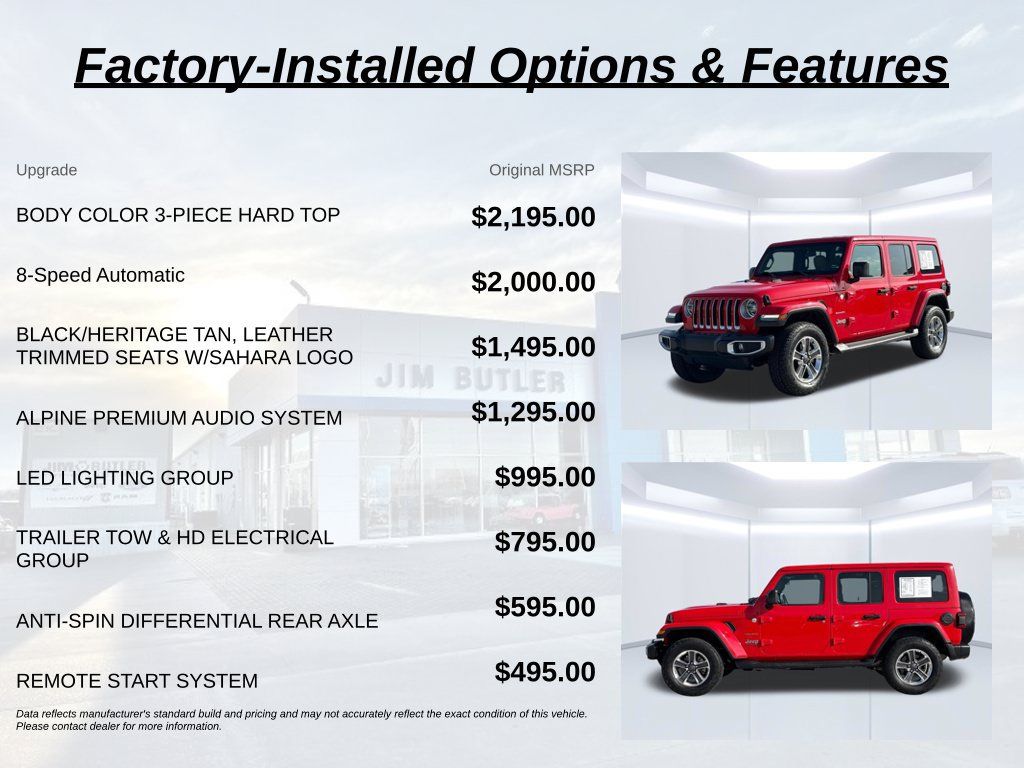 Used 2018 Jeep Wrangler Unlimited Sahara w/ LED Lighting Group AWD/4WD image 2