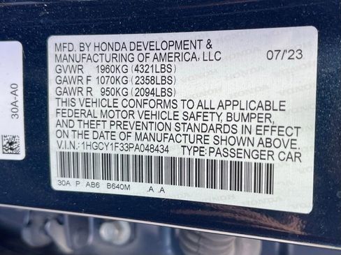 Used 2023 Honda Accord EX image 13