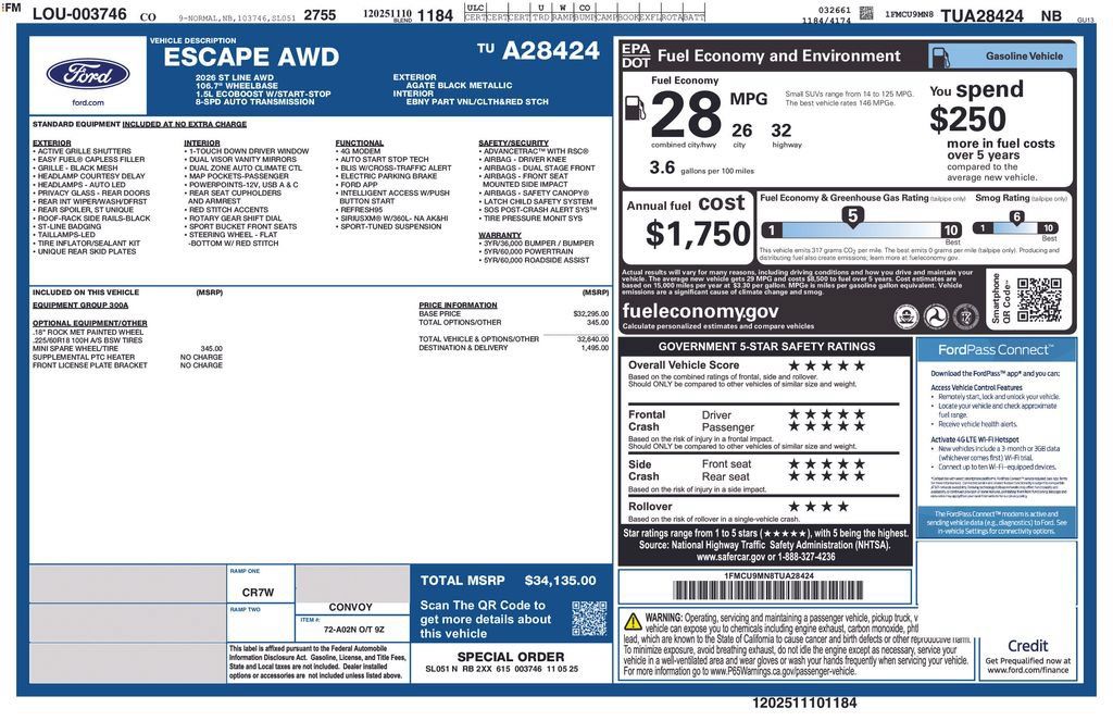 Used 2026 Ford Escape ST-Line AWD/4WD image 35