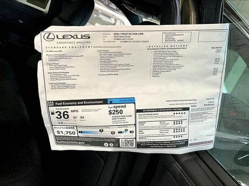 New 2026 Lexus RX 350 AWD/4WD image 14