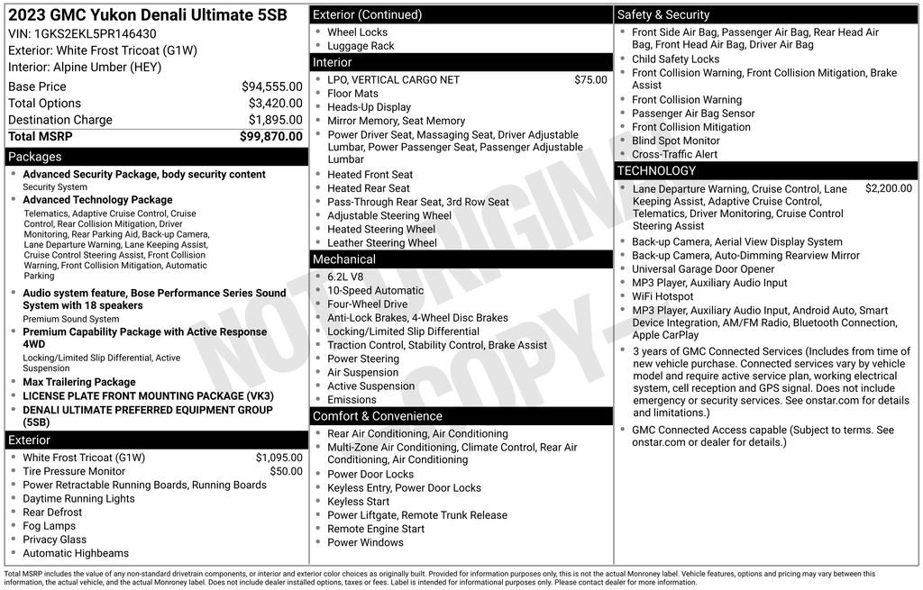 Certified 2023 GMC Yukon Denali Ultimate AWD/4WD image 5