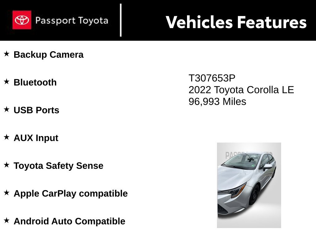 Used 2022 Toyota Corolla LE FWD image 8