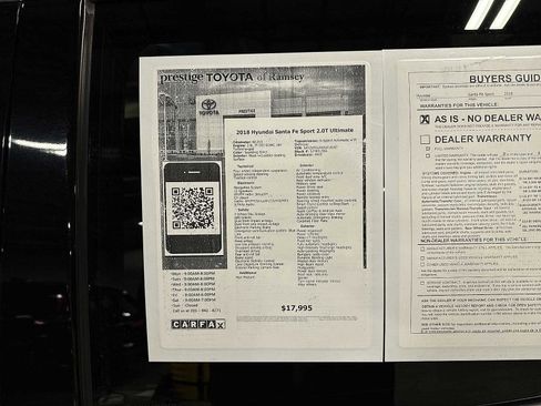 Used 2018 Hyundai Santa Fe Sport w/ 2.0T Ultimate Tech Package 05 image 13