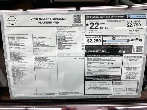 New 2026 Nissan Pathfinder Platinum AWD/4WD image 43