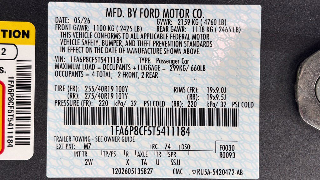 New 2026 Ford Mustang GT w/ GT Performance Package RWD image 37