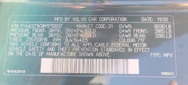 Used 2021 Volvo XC90 T6 Momentum AWD/4WD image 23