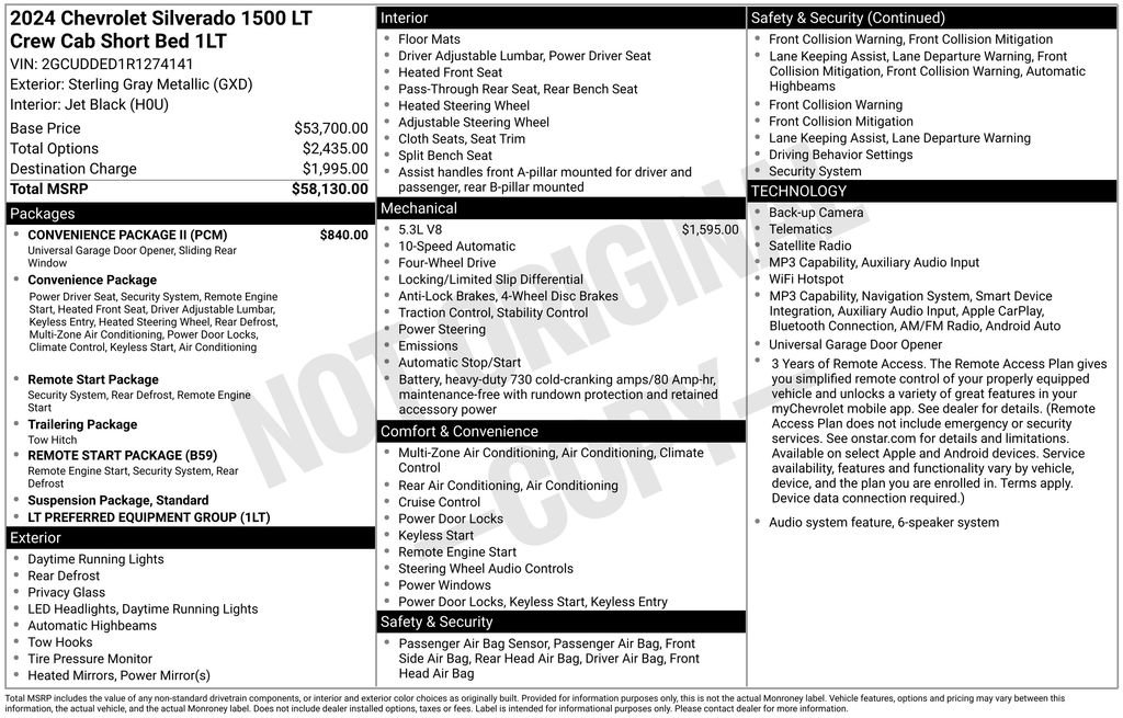 Used 2024 Chevrolet Silverado 1500 LT w/ Convenience Package II AWD/4WD image 28