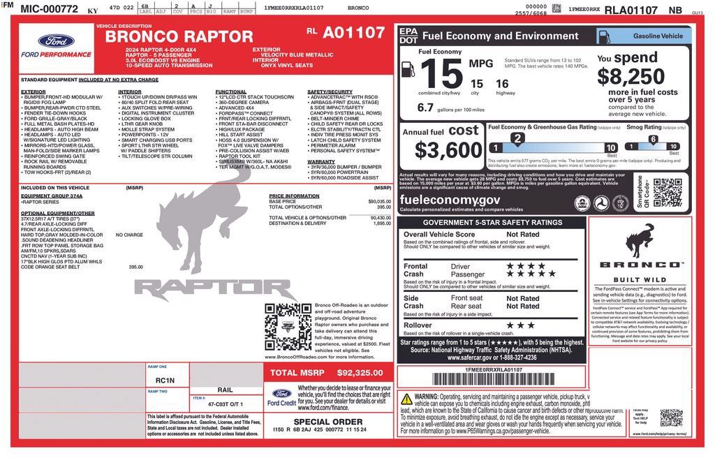 Used 2024 Ford Bronco Raptor AWD/4WD image 22