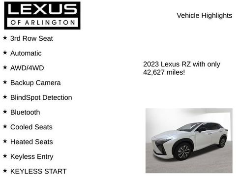 Used 2023 Lexus RZ 450e Premium w/ Technology Package AWD/4WD image 8