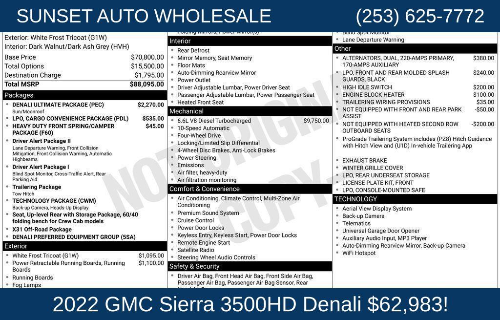 Used 2022 GMC Sierra 3500 Denali w/ Denali Ultimate Package AWD/4WD image 47