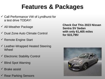 Used 2023 Nissan Sentra SV w/ All-Weather Package