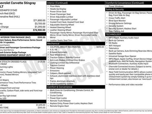 Used 2023 Chevrolet Corvette Stingray Preferred Cpe w/ Stealth Interior Trim Package RWD image 7