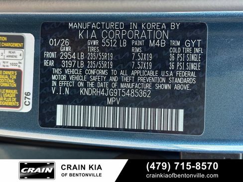 Certified 2026 Kia Sorento EX w/ EX Premium Package FWD image 37