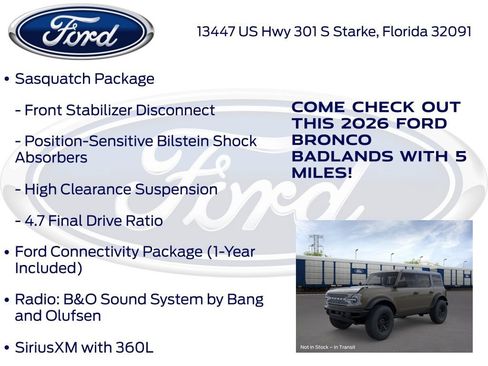 New 2026 Ford Bronco Badlands AWD/4WD image 30