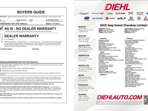 Used 2019 Jeep Grand Cherokee Limited X AWD/4WD image 44