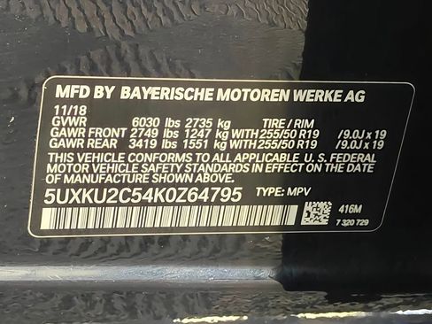 Used 2019 BMW X6 xDrive35i w/ M Sport Package AWD/4WD image 65