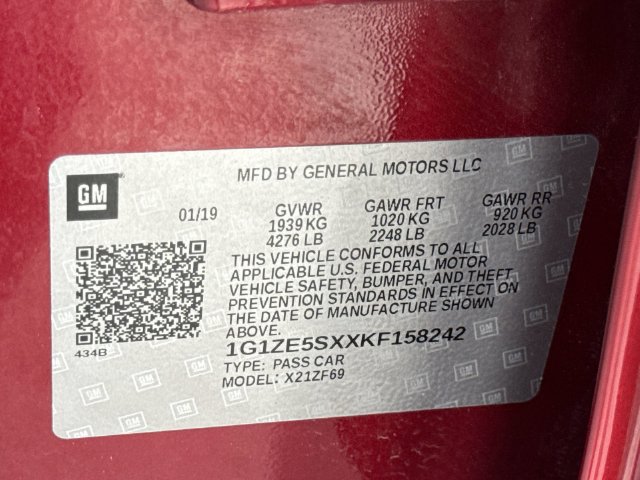Certified 2019 Chevrolet Malibu Premier w/ Sun and Wheel Package FWD image 35
