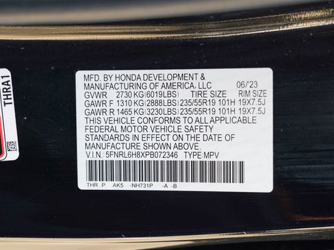 Used 2023 Honda Odyssey Touring image 60