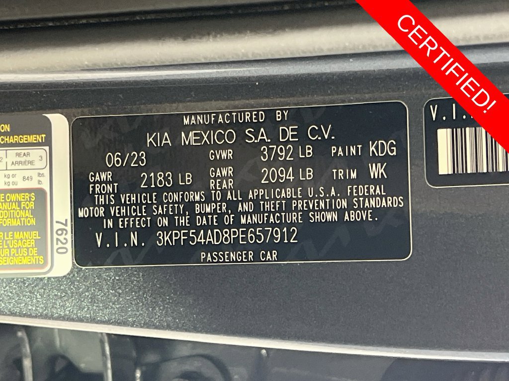 Certified 2023 Kia Forte GT-Line w/ GT-Line Technology Package FWD image 31