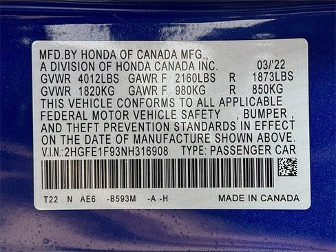 Certified 2022 Honda Civic Touring image 33