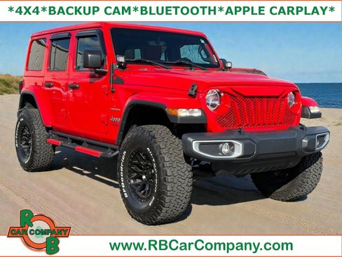 Used 2021 Jeep Wrangler Unlimited Sahara w/ Uconnect 4C Nav & Sound Group AWD/4WD image 1