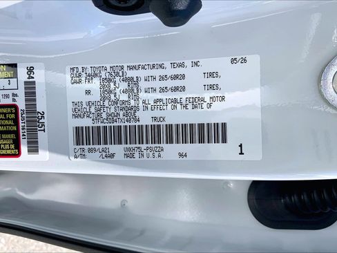 New 2026 Toyota Tundra Platinum AWD/4WD image 17