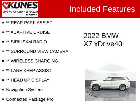 Used 2022 BMW X7 xDrive40i w/ Executive Package AWD/4WD image 4