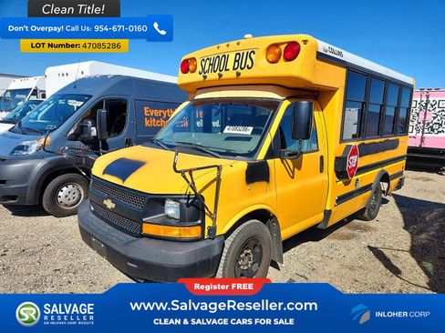 Used 2016 Chevrolet Express 3500 w/ School Bus Package RWD image 3