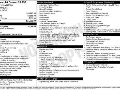 Used 2010 Chevrolet Camaro SS w/ RS Package RWD image 15