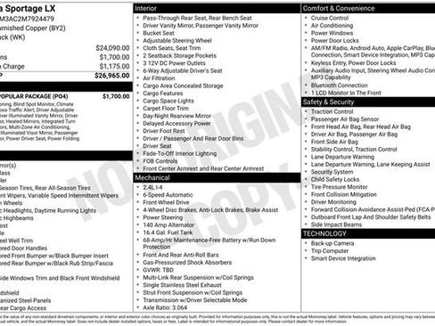 Used 2021 Kia Sportage LX w/ LX Fwd Popular Package image 27