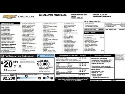 Used 2023 Chevrolet Traverse Premier w/ Redline Edition image 3