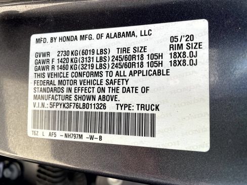 Used 2020 Honda Ridgeline RTL-E image 22