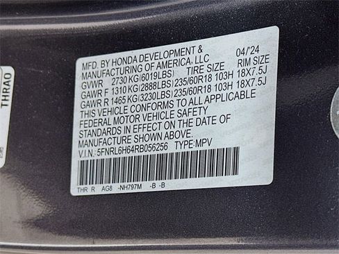 Certified 2024 Honda Odyssey EX-L image 38