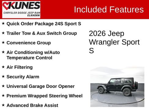 New 2026 Jeep Wrangler Sport S image 3