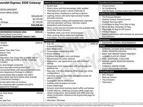 Used 2018 Chevrolet Express 3500 Work Van w/ Driver Convenience Package image 26