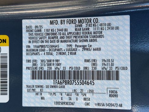 Used 2025 Ford Mustang Dark Horse w/ Dark Horse Handlin Package RWD image 42