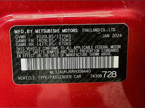 Used 2024 Mitsubishi Mirage ES FWD image 12