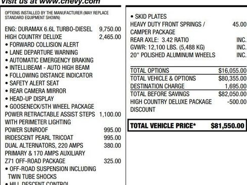 Used 2021 Chevrolet Silverado 3500 High Country w/ Z71 Off-Road Package image 2