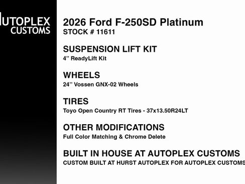 Used 2026 Ford F250 Platinum w/ Platinum Plus Package image 2